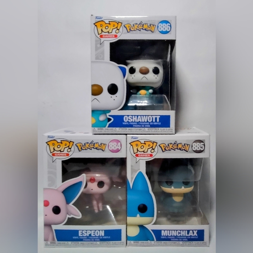 Lot Of 2 Funko Pops Pokemon Espeon &  Oshawott